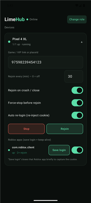 Device controls